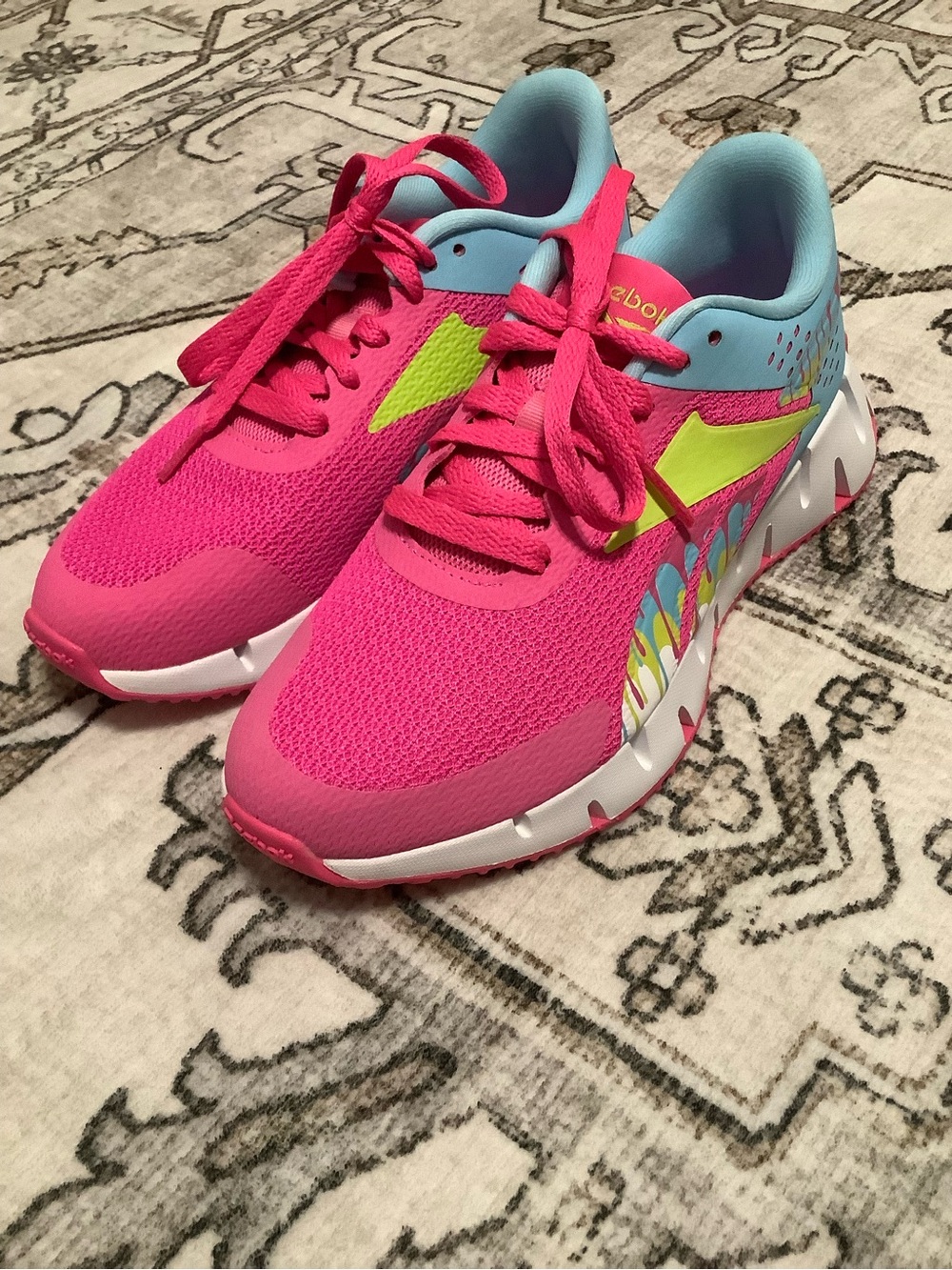 NWOT Reebok Kids' Pink & Blue Athletic Sneakers